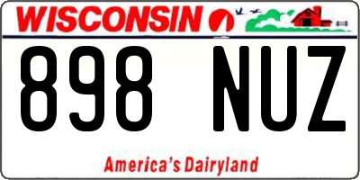 WI license plate 898NUZ