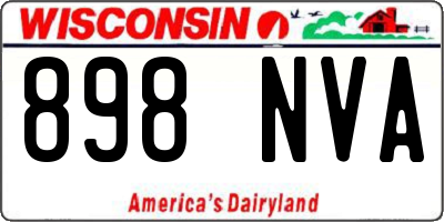 WI license plate 898NVA