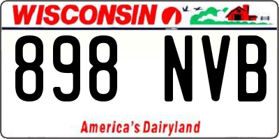 WI license plate 898NVB