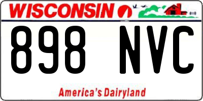 WI license plate 898NVC