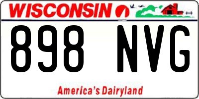 WI license plate 898NVG