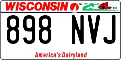 WI license plate 898NVJ