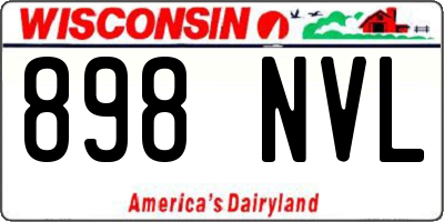 WI license plate 898NVL