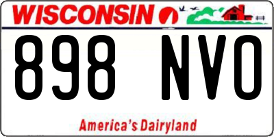 WI license plate 898NVO