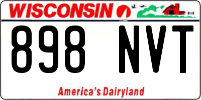 WI license plate 898NVT