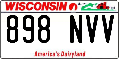 WI license plate 898NVV