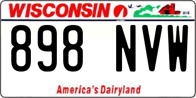 WI license plate 898NVW