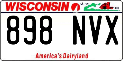 WI license plate 898NVX