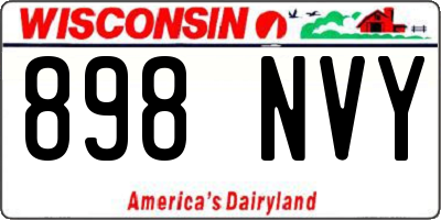 WI license plate 898NVY