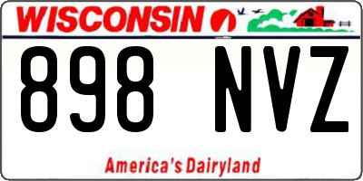 WI license plate 898NVZ