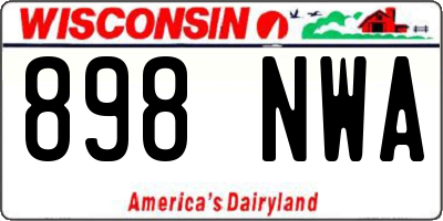 WI license plate 898NWA