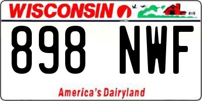 WI license plate 898NWF