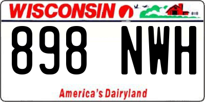 WI license plate 898NWH