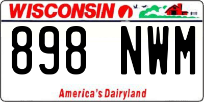 WI license plate 898NWM