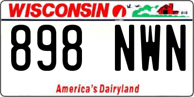 WI license plate 898NWN