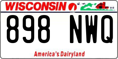 WI license plate 898NWQ