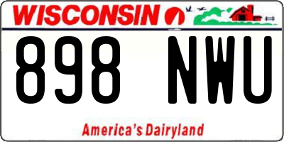 WI license plate 898NWU