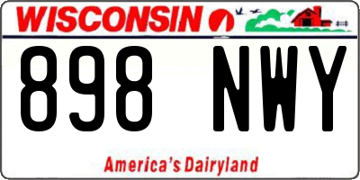 WI license plate 898NWY