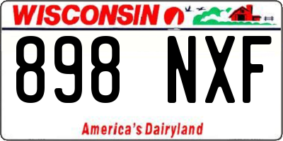 WI license plate 898NXF