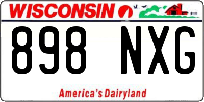 WI license plate 898NXG