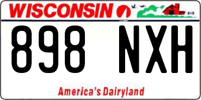 WI license plate 898NXH