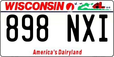 WI license plate 898NXI