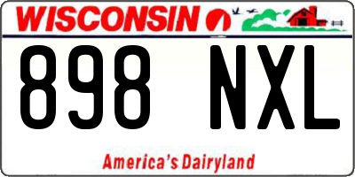 WI license plate 898NXL