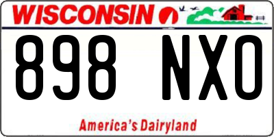 WI license plate 898NXO