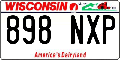 WI license plate 898NXP