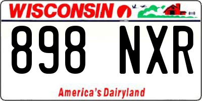 WI license plate 898NXR