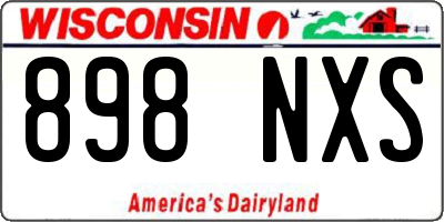 WI license plate 898NXS