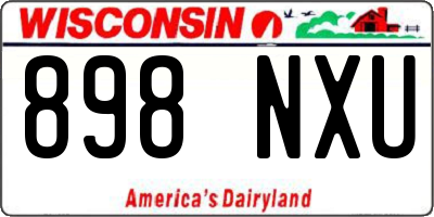 WI license plate 898NXU