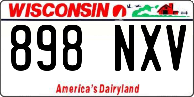 WI license plate 898NXV
