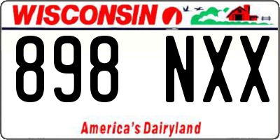 WI license plate 898NXX