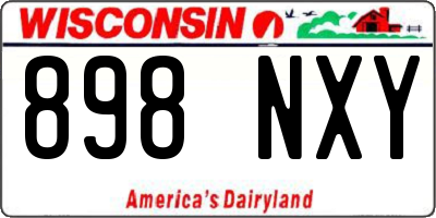 WI license plate 898NXY