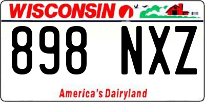 WI license plate 898NXZ