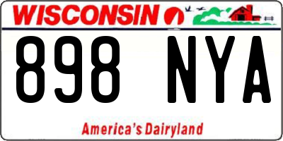 WI license plate 898NYA