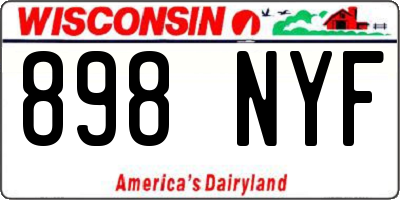 WI license plate 898NYF
