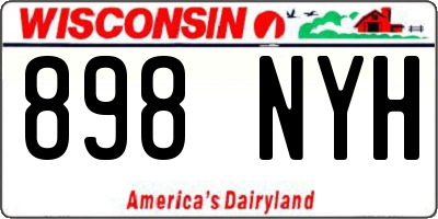 WI license plate 898NYH