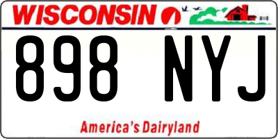 WI license plate 898NYJ