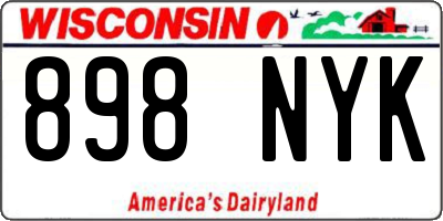 WI license plate 898NYK