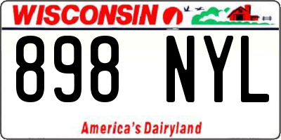 WI license plate 898NYL