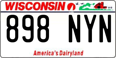 WI license plate 898NYN