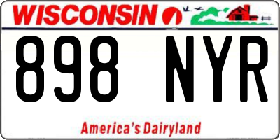 WI license plate 898NYR