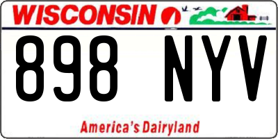 WI license plate 898NYV