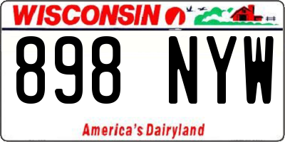 WI license plate 898NYW