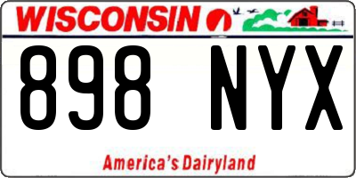WI license plate 898NYX