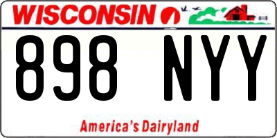 WI license plate 898NYY
