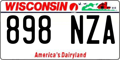 WI license plate 898NZA