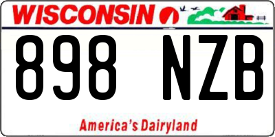 WI license plate 898NZB
